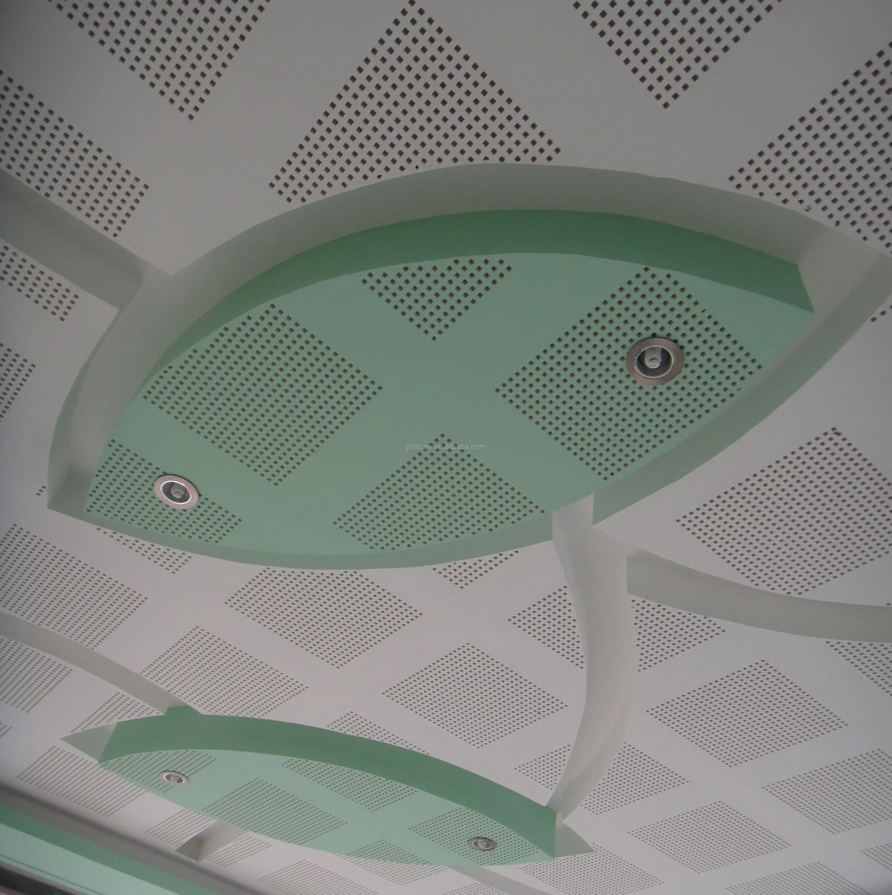 Acoustic Ceiling Tile Gypsum Ceiling Tile With Square Holes For Office