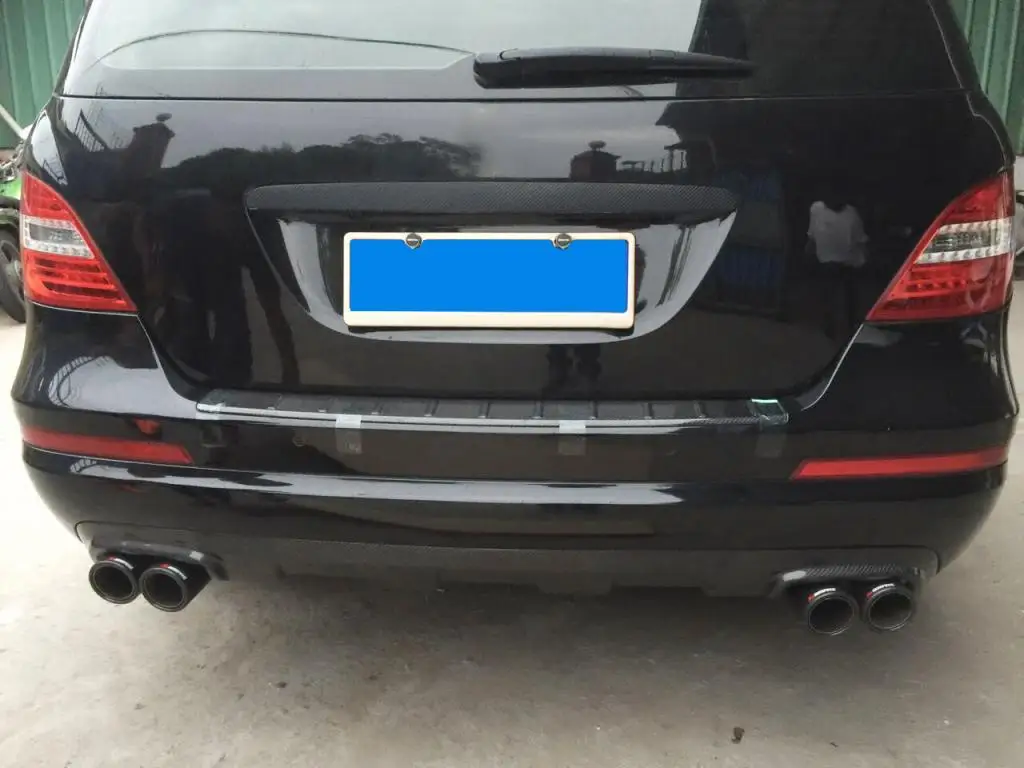 Carbon Fiber Rear Bumper Lip Spoiler Diffuser For Mercedes Benz R Class ...