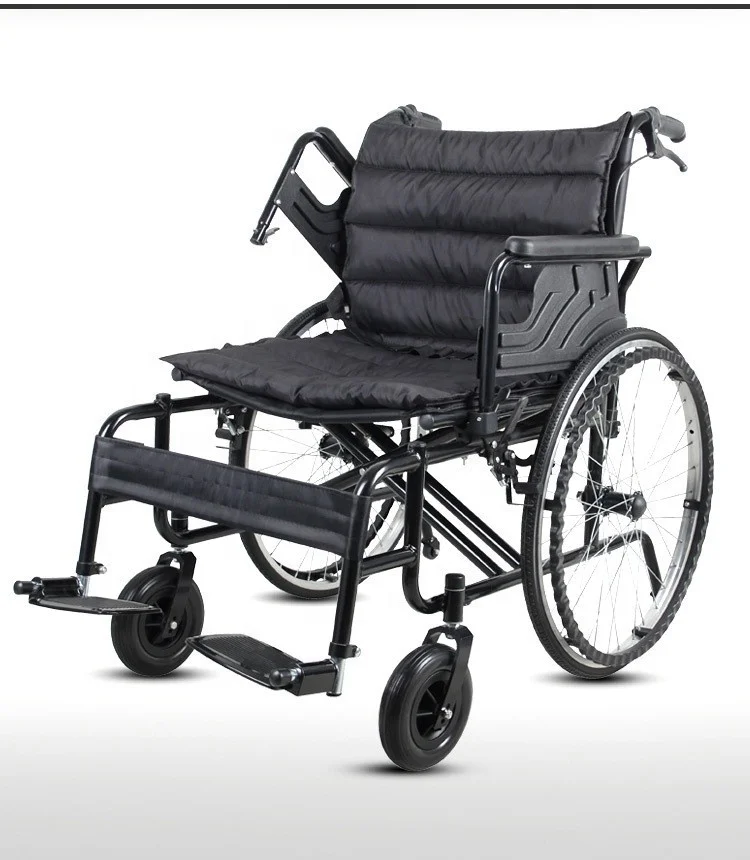 Lightweight Wider Folding Wheelchair for Elderly and Disabled for Rehabilitation Therapy Supplies Walker & Rollator manufacture