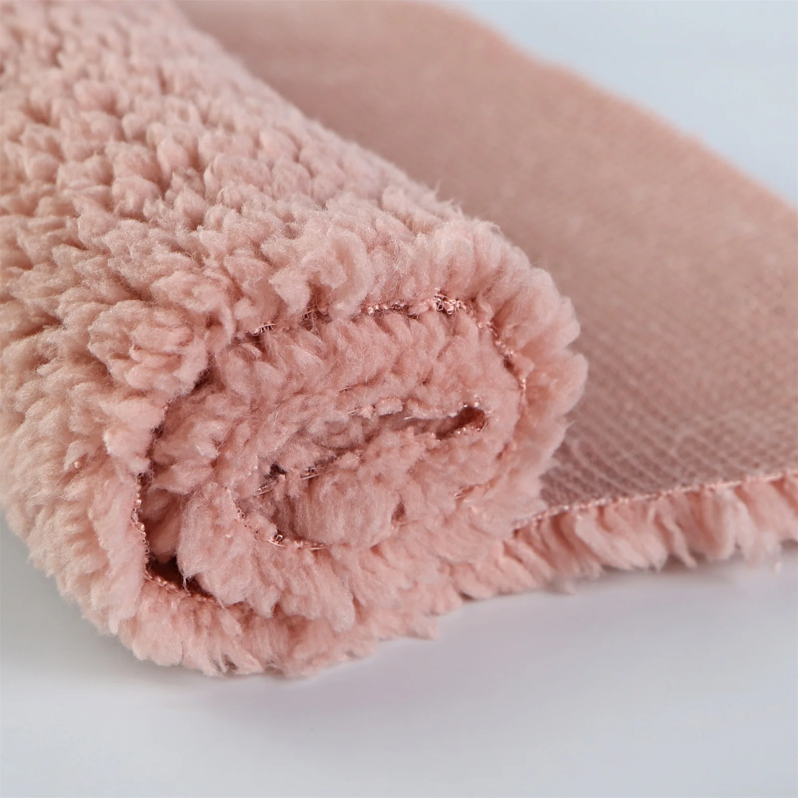 solid sherpa fleece fabric for gloves lining