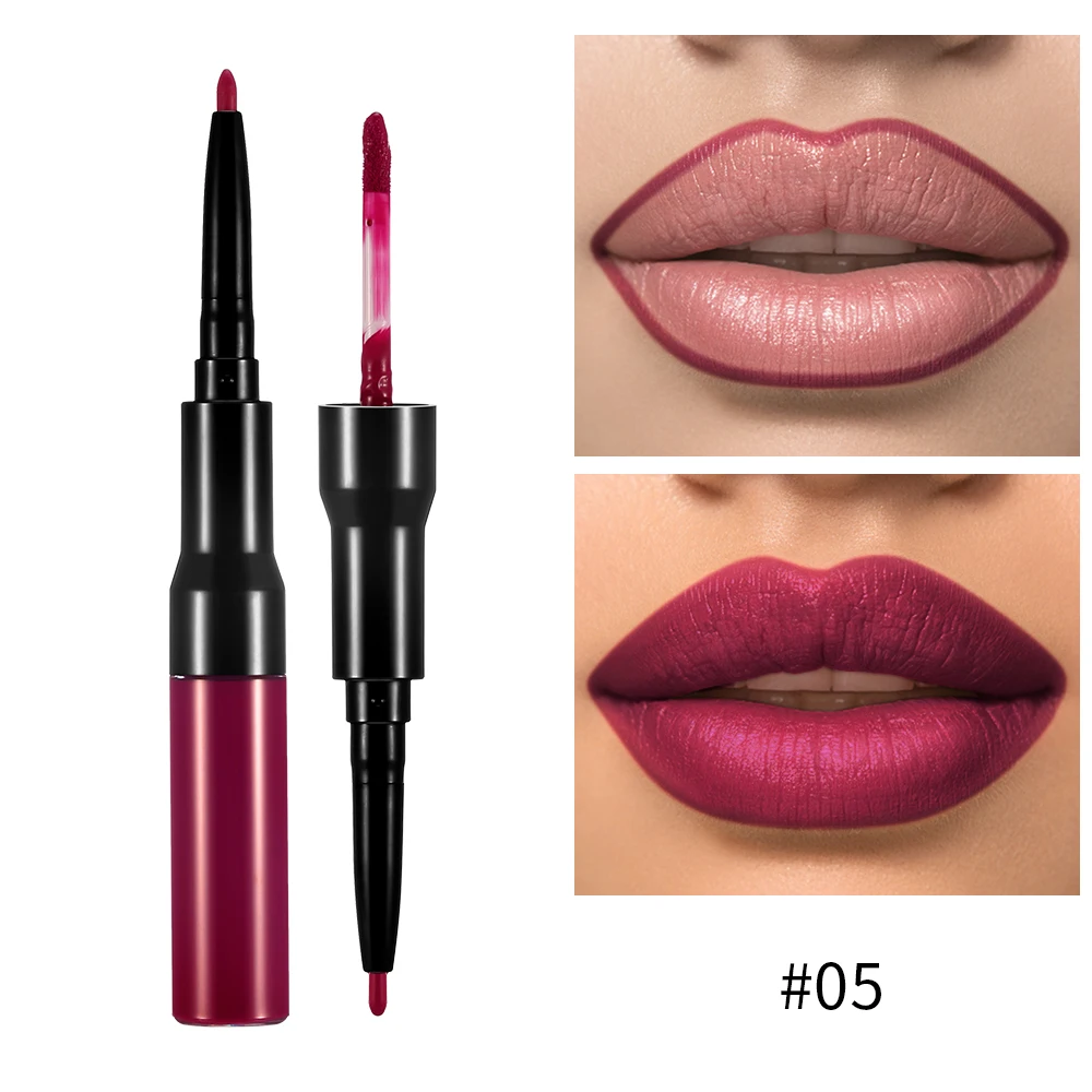 No Brand 2 In 1 Lipstick Matte Liquid Lipstick Private Label Lip Liner ...