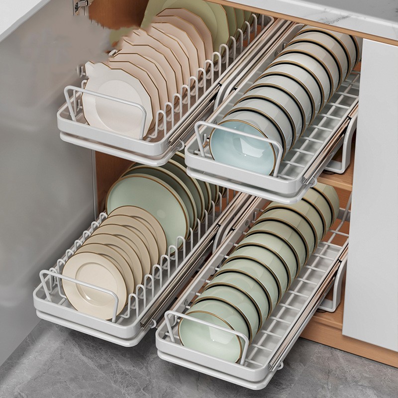 Bowl And Dish Storage Rack Pullout Bowl Rack Pullout Basket