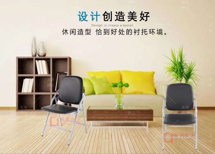 School Teacher's Desk and Chair PU Padded Sponge Cushion Student Chair Wooden Writing Tablet Folding Adult Study Table Chair