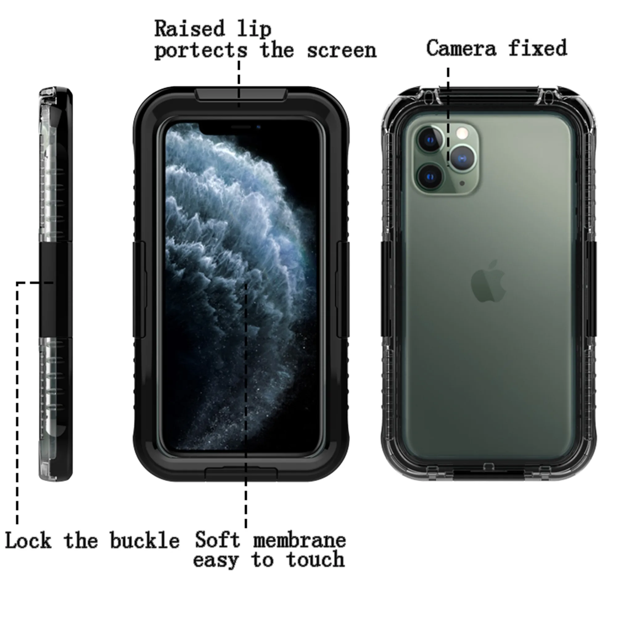 IP68 Underwater Diving Swimming Phone Cover for iPhone 11 Waterproof Case