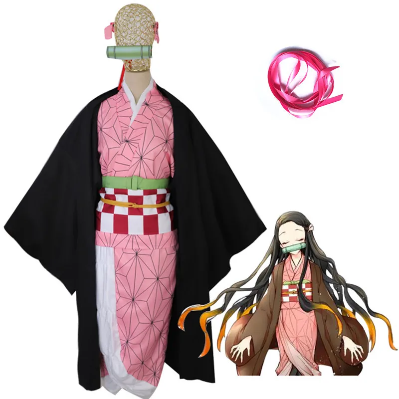 Japanse Animatie Demon Slayer Kamado Nezuko Cosplay Kostuum Kleding Kan