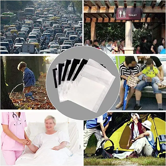 Outdoor Activities Car Traffic Jam Portable Emergency Toilet Sahara&Ailor Disposable Urine Bags with Gel Travel Pee Bags Used for Travel Camping Festivals Climbing Anywhere. 