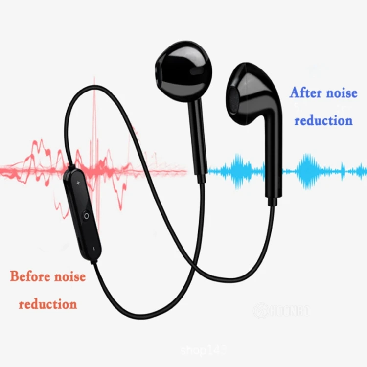 S6 Sport Neckband Wireless Headphone Bluetooth Earphone Headphone For iPhone 7 8 X with Microphone call volume control Headphone