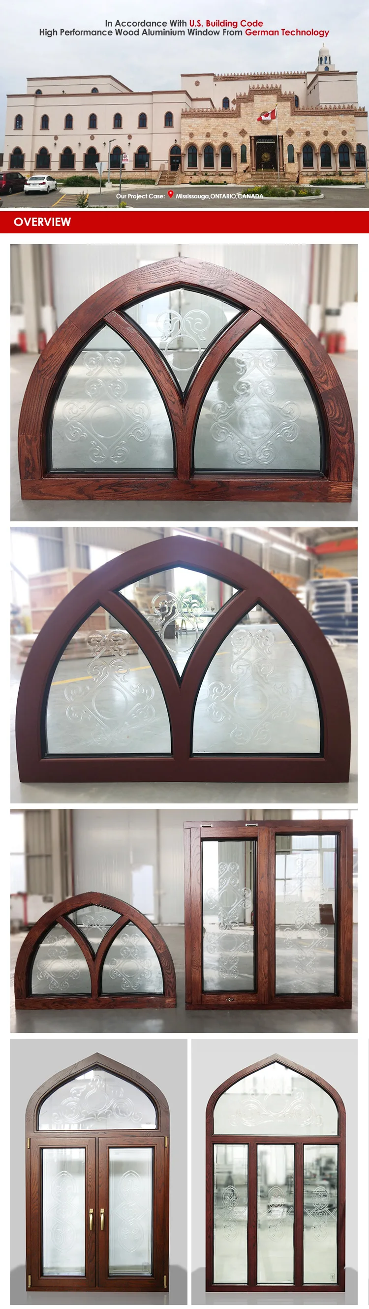 Factory Direct Sales vintage glass window panes treating wood frames traditional casement mosques window