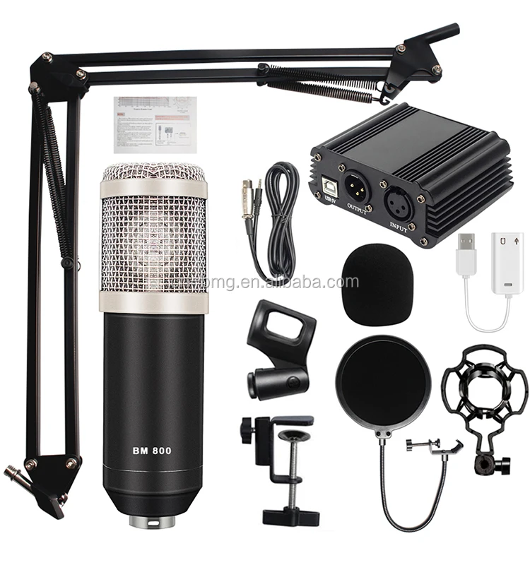 Microfono profesional BM800 con brazo shock para radio /