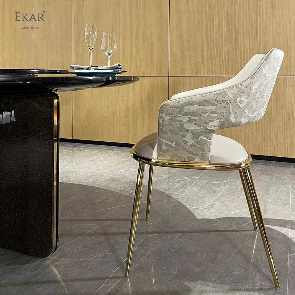 Modern Elegance Gold Mirror Stainless Steel Dining Chair - Aesthetic Enhancement supplier