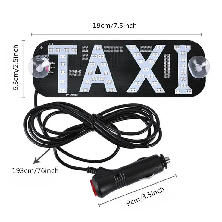 12V led light sign for taxi double color red and green cigarette lighter