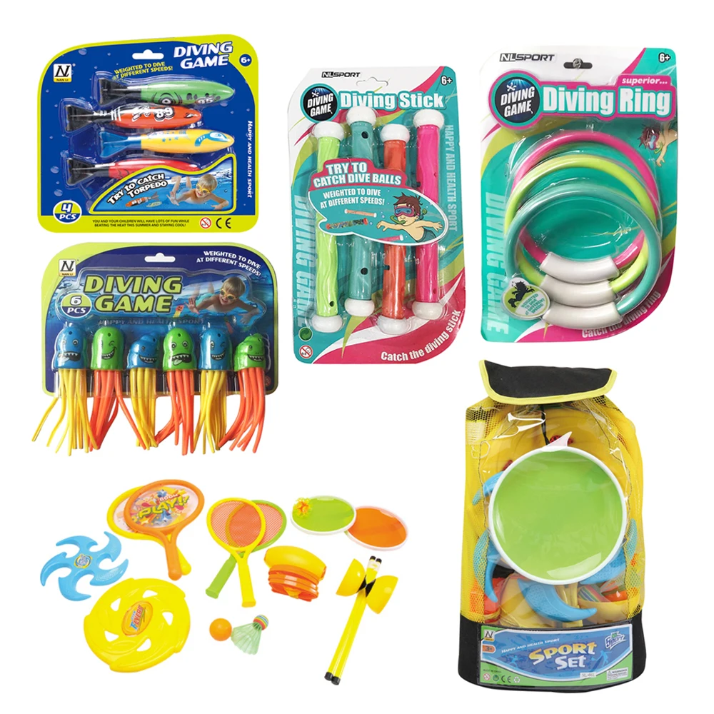 Outdoor Summer Play Flying Disc Diabolo Badminton Catch Ball Swimming