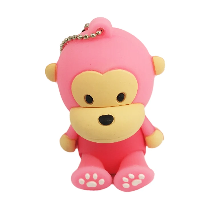 Wholesale Gift Cartoon Animal Memorias Pen Drive 2GB 4GB 8GB 16GB 32GB 64GB Monkey Memory Stick Usb Flash Drive Pendrive - ANKUX.COM