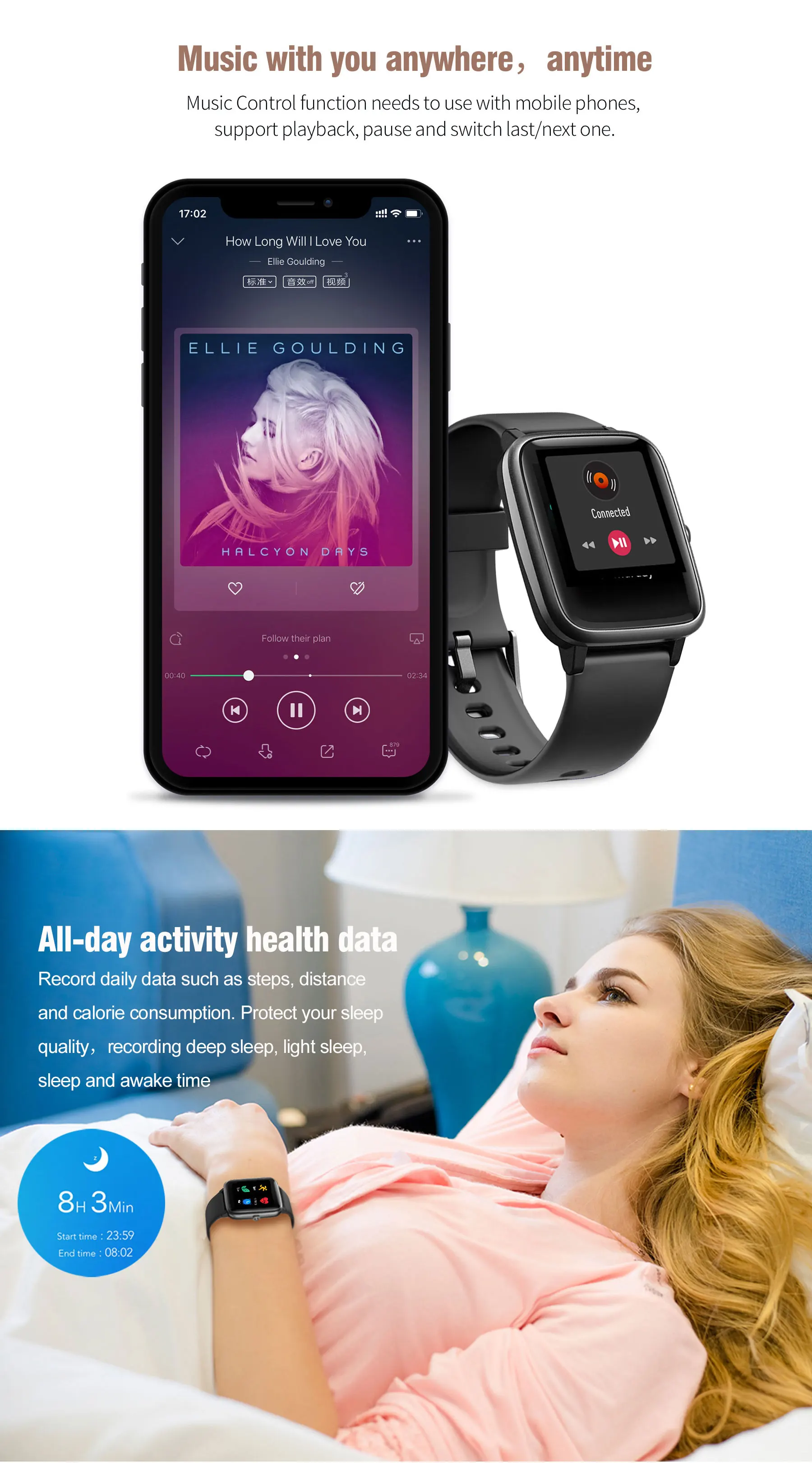 2019 Hot Sale The Original Id205l Sports Bracelet Connect Veryfitpro