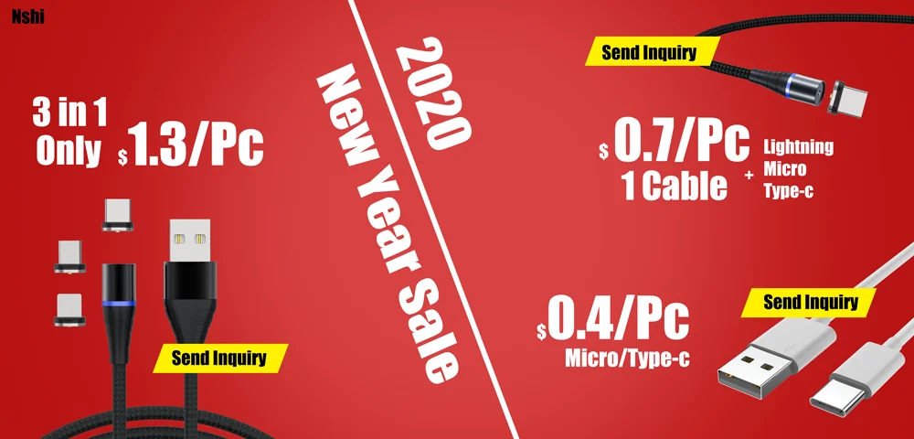 Factory Price Magnetic Charging Cable 3 In 1 Data Usb Cable - ANKUX.COM