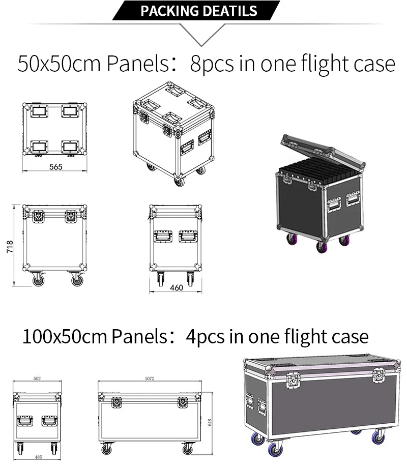 Led Stage P4.81 P2.976 P3.91 Led Screen 500x500 Indoor Empty Cabinets