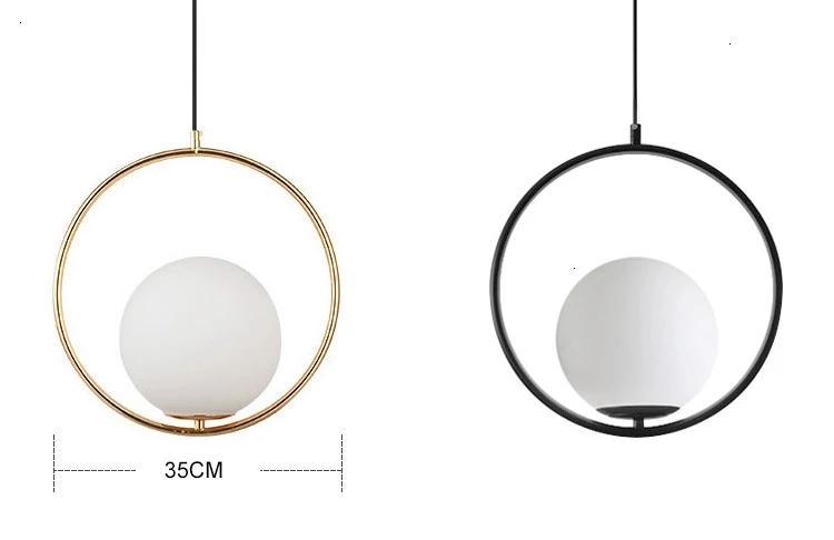Nice quality Round pendant lamp modern linear hanging gold iron glass pendant lighting