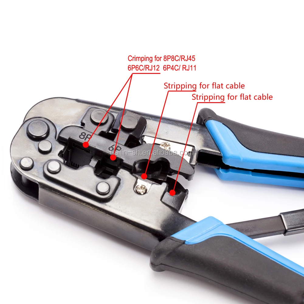 Cable Crimping Cutting Stripping Tool HT-N5684R Cat 6a