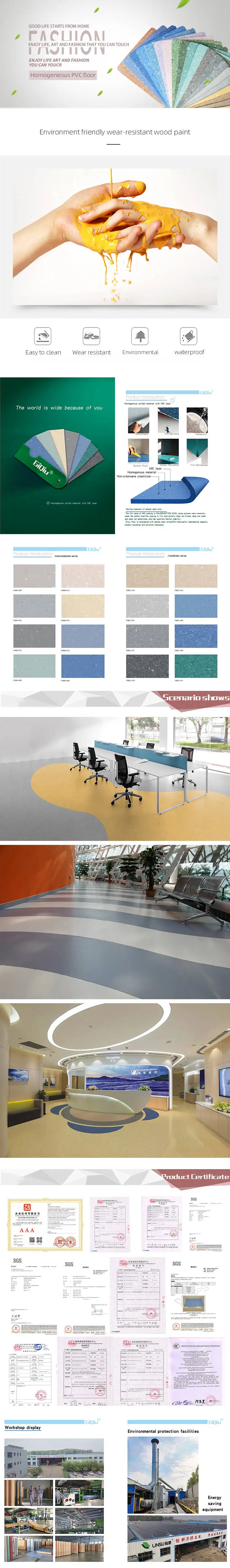 Waterproof Pvc Sheet Conductive Hospital Vinyl Flooring Materials Plank