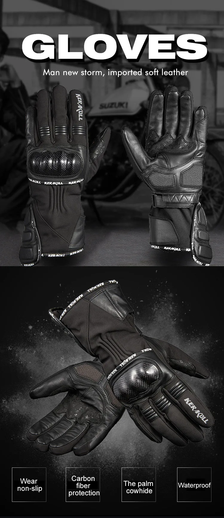 Guantes cerdo fit invierno tamaño 9