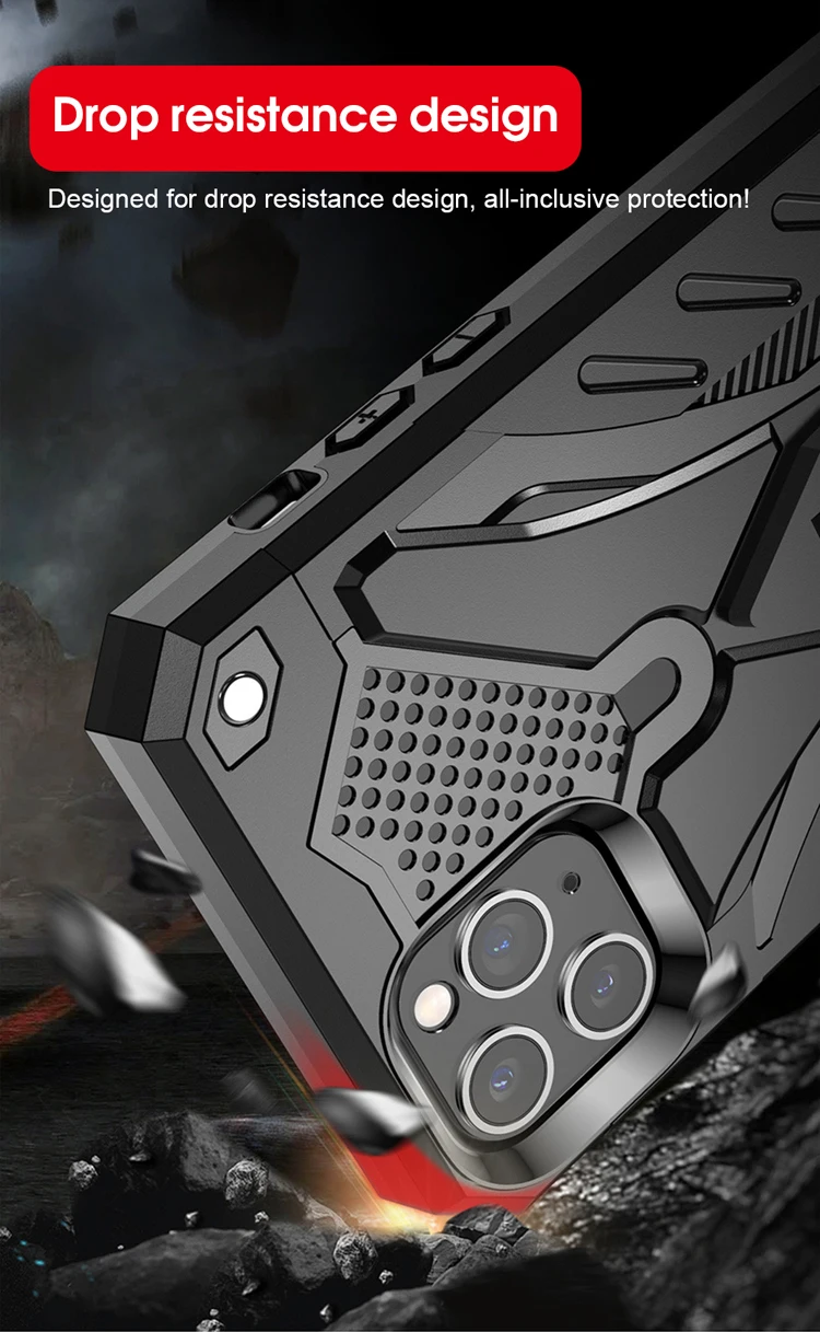 OTAO Flexible Shockproof Holder For Phone Case Cover For iPhone 11 Pro Max 7 XR XS MAX X 8 7 6 6s Plus Coque For iPhone 11Stand