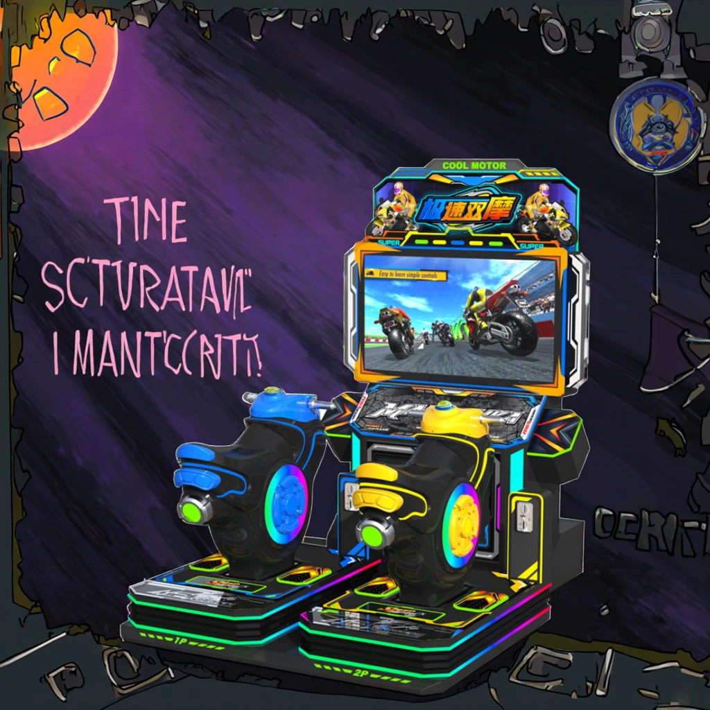 RaiseFun Extreme Speed Twin Bikes Standard Edition Dual Racer Classic Design Metal Amusement Park Family Recreation English supplier