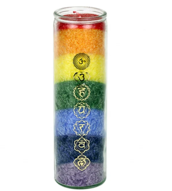 Customized Chakra Rainbow Candle Aromatic With Essential Oils - Buy ...