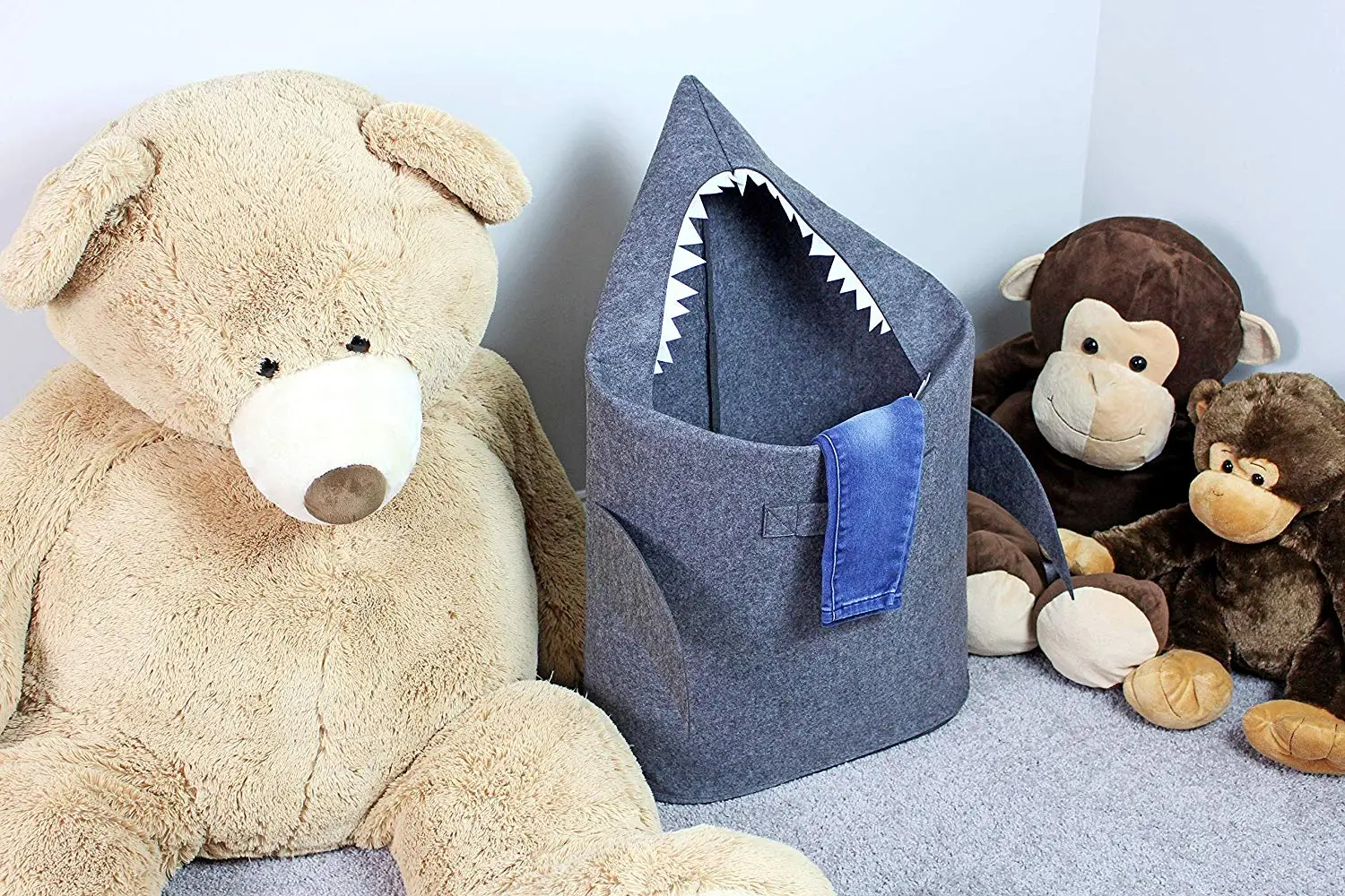 Wholesale Laundry Basket Animal Shark Basket Stackable Felt Laundry
