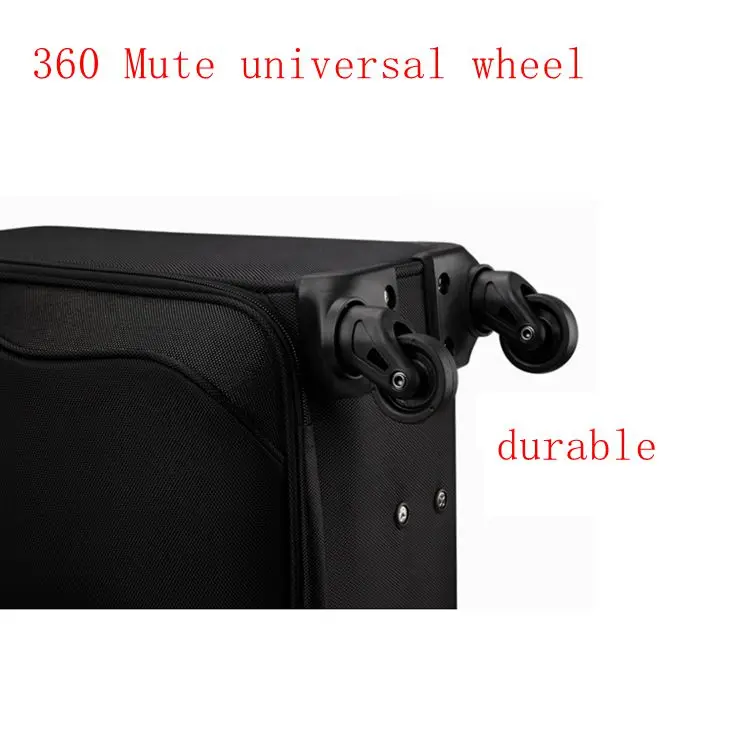 Custom logo  wheel trolley case large Oxford travel luggage suitcase