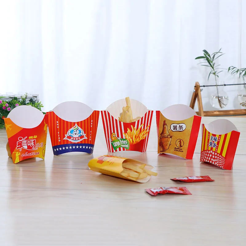 Μίας χρήσης Popcorn κοτόπουλου κιβωτίων τηγανιτών πατατών συσκευασία τροφίμων σκαφών τηγανισμένη μορφή