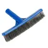Swimming pool 10 inch Wide Heavy Duty Stainless Steel Wire Pool Algae Brush, Designed for Concrete and Gunite Pools and Walkways