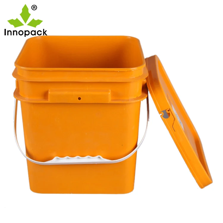 Square Plastic Pails Manufacturers 10 Liter Plastic Square Buckets With