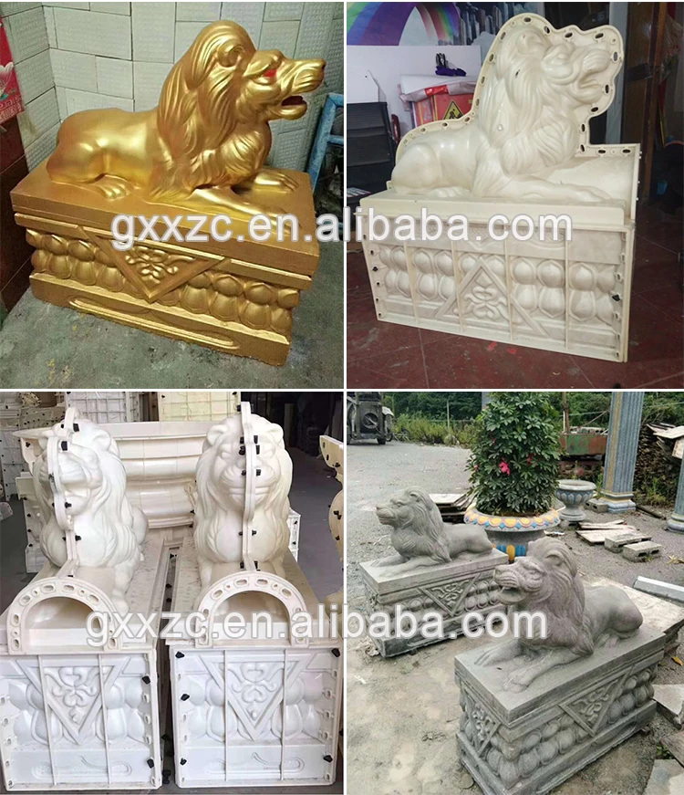 Large concrete lion statue mold for outdoor, View lion statue mold, XZC