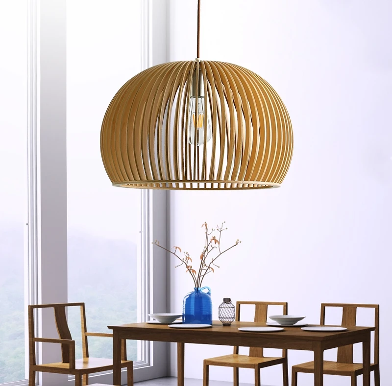 wooden chandelier modern