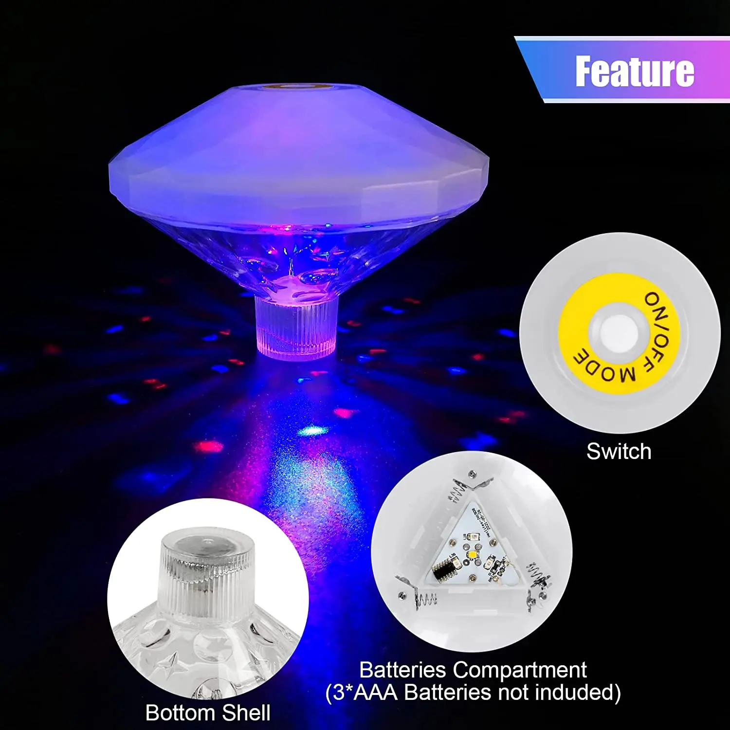 Floating Swimming Pool Lights With 7 Modes Lighting Rgb Color Changing Led Pool Lights Buy