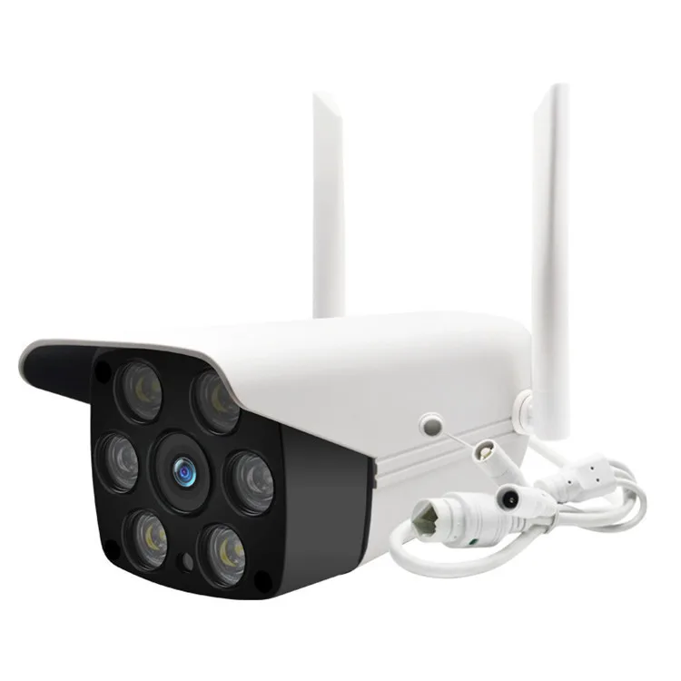 V380 Pro 6-Light Wide-Angle Smart 3MP HD WiFi IP Bullet CCTV Camera Indoor Outdoor Remote Access Mobile Cloud Storage Options
