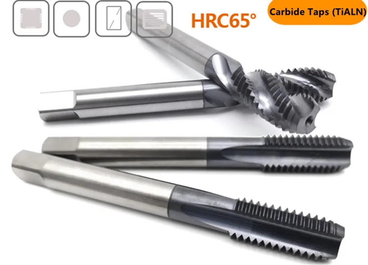 Carbide Spiral Flute Taps For Hardened Steel Carbide Taps For Aluminum