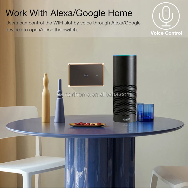 Best seller smart home 3 Gang Tuya smart life Alexa Google Home Voice remote control wifi Zigbee 3.0 Smart touch light switch - ANKUX.COM