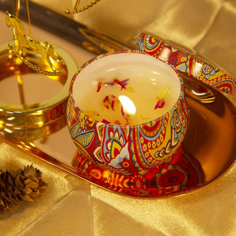 Wholesale High Quality Dried Flower Scented Candles Luxury Scented