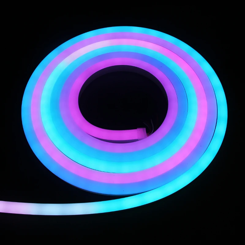 6.6ft 2M Addressable RGB Dream Color Rainbow LED Pixels Lights programmable TM1914 60 LEDs/m Waterproof Flexible RGB Neon Light