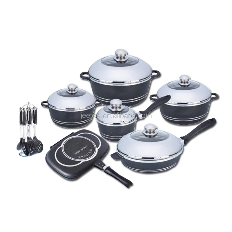 Jeetee Nonstick Cookware Set With Kitchen Utensils Die-casting Aluminum ...