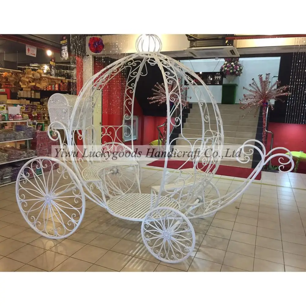 Ldj429 Factory Supply Bulk Large Metal Pumpkin Horse Carriage For