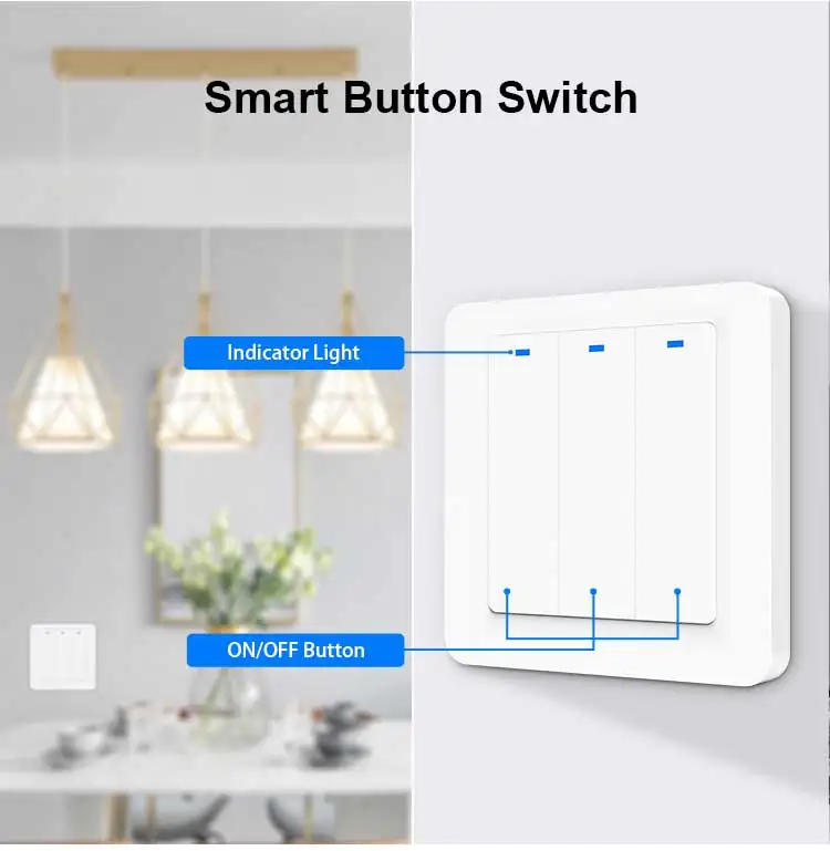 EU WiFi-Smart Wall Switch WiFi Wall Light switch Works Google Alexa