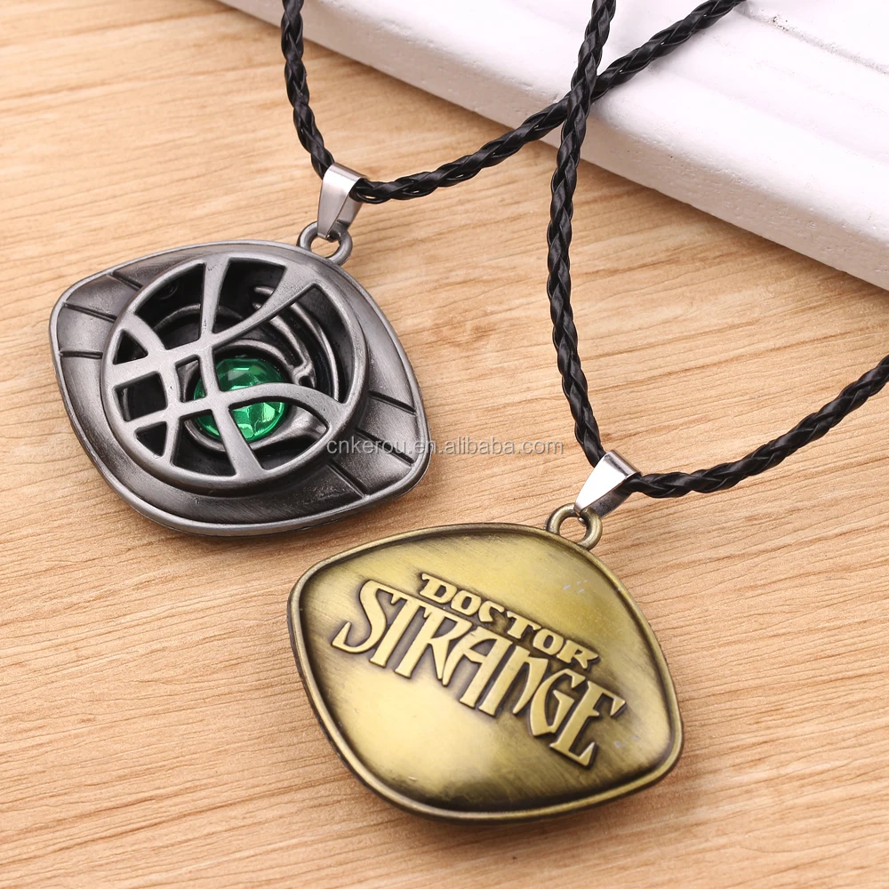 Fashion Dr Doctor Strange Pendant Eye of Agamotto Chain Necklace  Cosplay Movie