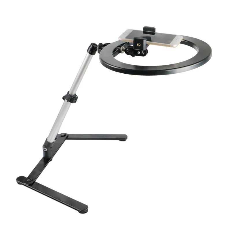 Mobile Phone Overhead Stand Tripod Desktop Micro Class Live Selfie Led