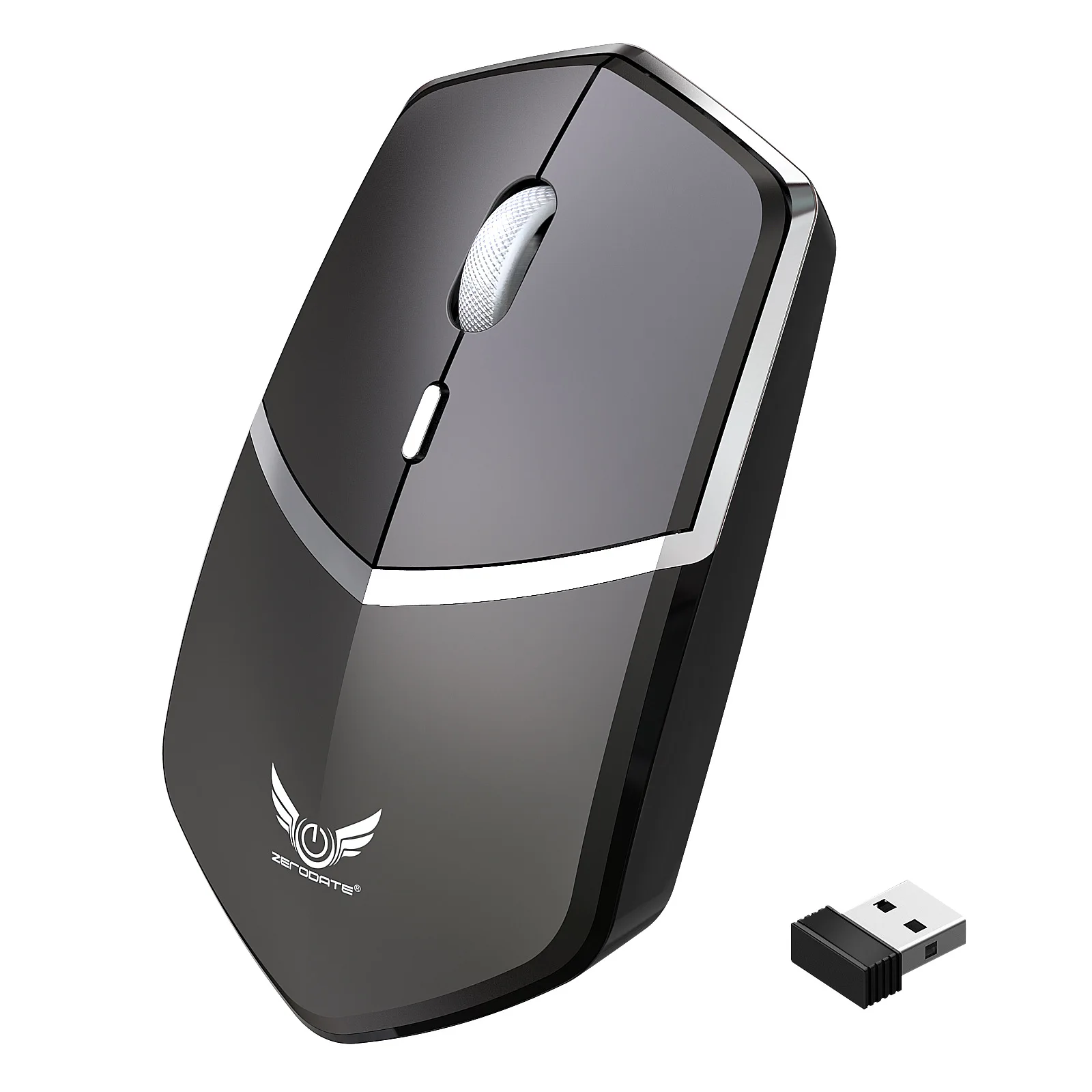 Dual Mode Ergonomic Rechargeable Silent 2.4GHz Wireless USB RGB Backlit ...