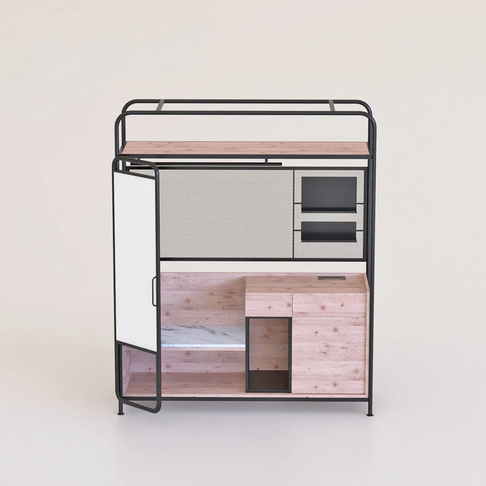 Eye-catching luxury hotel room wardrobe single unit
