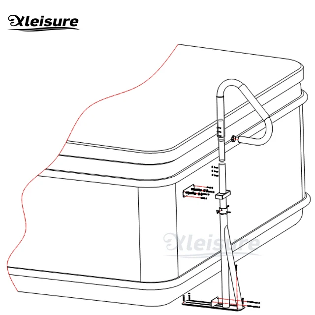 Hot Sale Spa Escort Side Swiveling Handrail and Towel Bar For Massage Spa