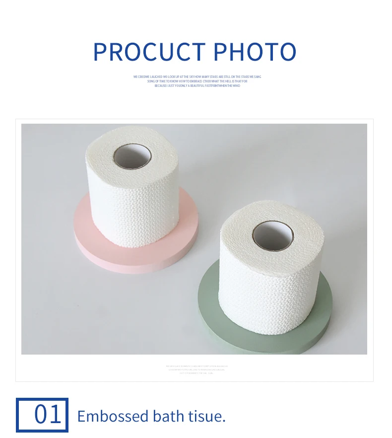 OEM 1 2 3 ply bamboo virgin pulp water soluble custom printed design logo hemp hygiene bath tissue toilet paper roll embossed