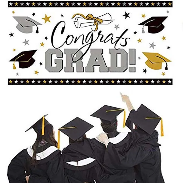 Customized Design Grad Congrat Photo Booth Wall Party Decor Graduation Backdrop Banner Buy Graduation Backdrop Banner Graduation Backdrop Banner Graduation Backdrop Banner Product On Alibaba Com